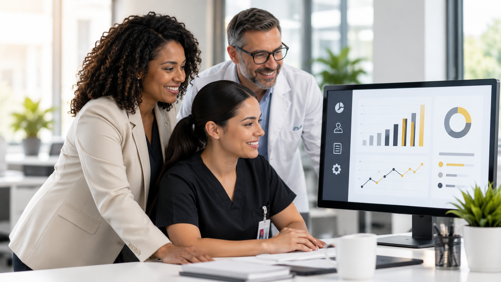 Healthcare professionals collaborating