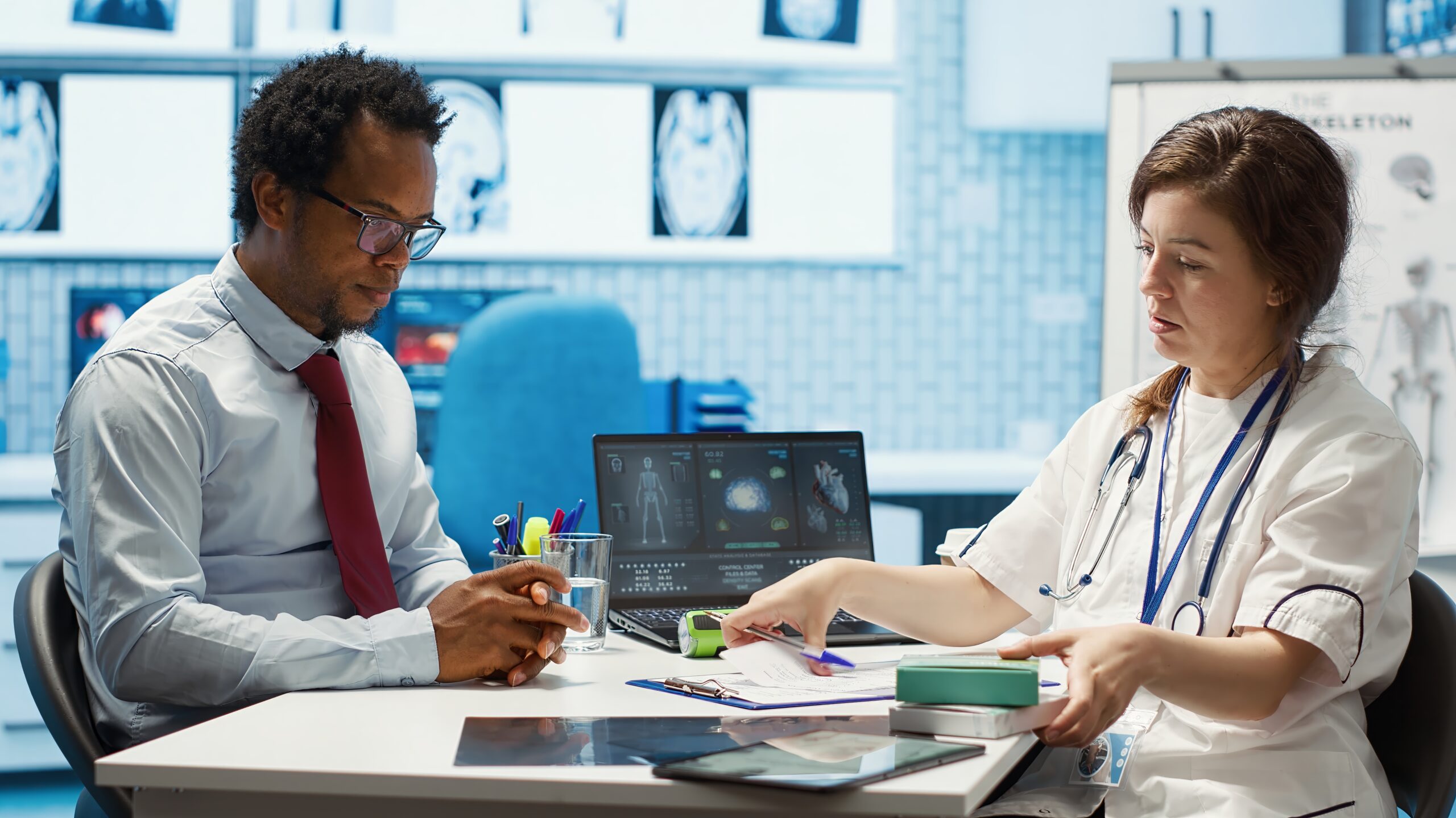 Healthcare billing professionals collaborating